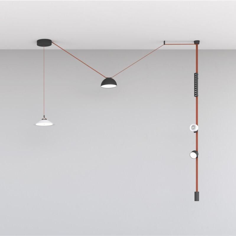 Поворотный светильник Denkirs Spot для трека-ремня Belty D100*H107мм, 48V DC, 12W, RA90, 38°, 3000K, IP20, белый с черным, алюминий DK5541-WH+BK фото 6