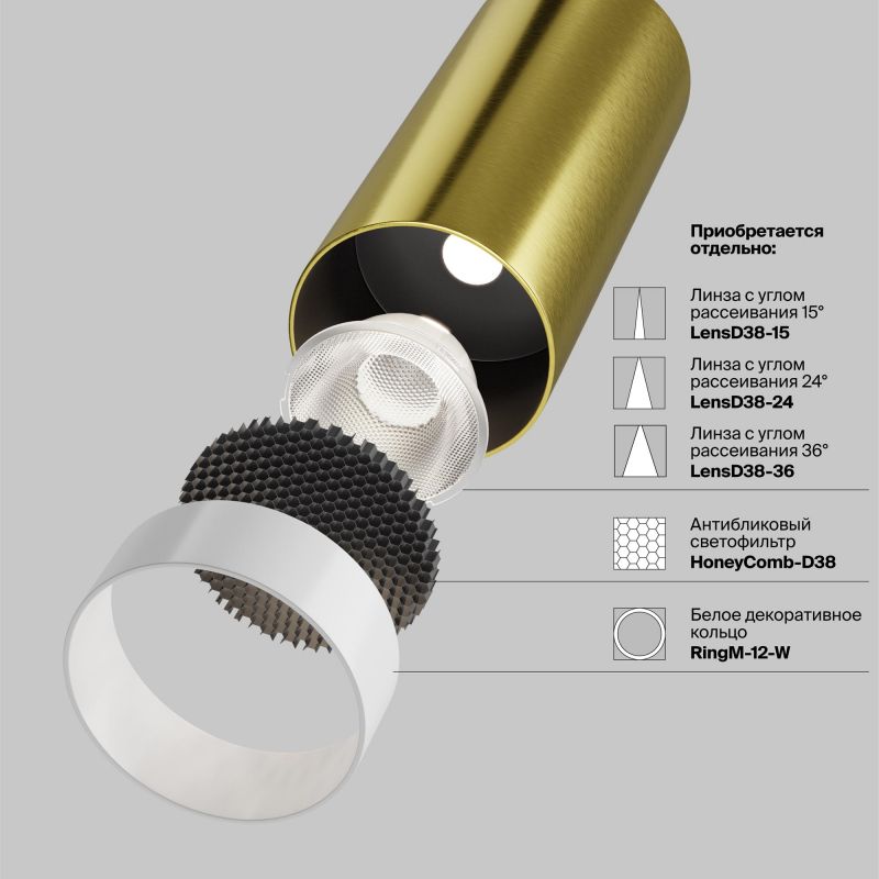 Потолочный светильник Maytoni FOCUS LED C056CL-L12W3K-W-BS