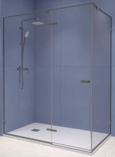 Душевой уголок RGW SV-040Gr 120x100 см, профиль серый, стекло прозрачное