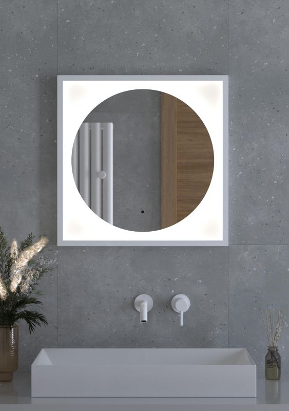 Зеркало для ванной DEFESTO ECLIPSE DF 2226R с LED-подсветкой и ИК - выключателем Ø60см фото 3