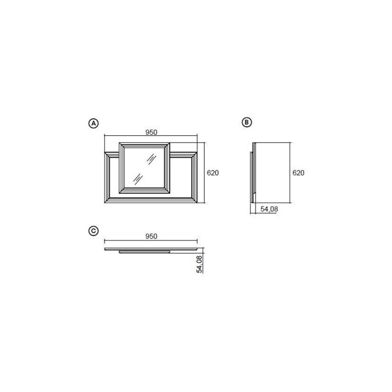 Зеркало Enza Home Elegante BD-1715732