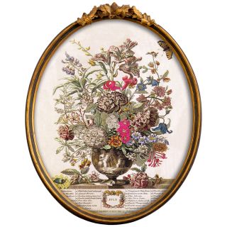 Репродукция на холсте «12 месяцев цветения», версия Июль, в раме «Тиффани» ByObject  BD-1945808