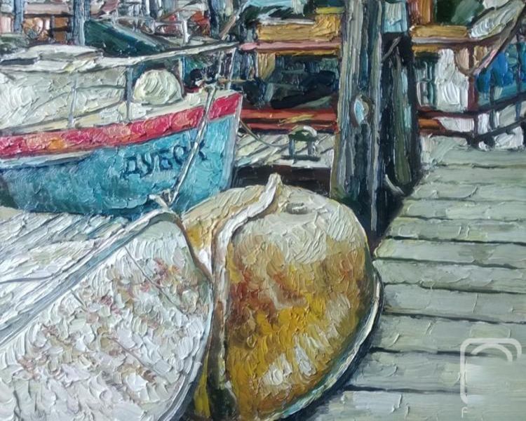 Картина "Лодки в Завидово" Ягужинская Анна