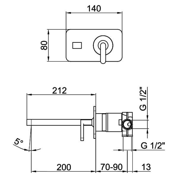 Смеситель для раковины Webert Living LV832506015