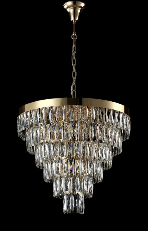 Люстра Crystal Lux ABIGAIL SP-PL15 D620 GOLD/TRANSPARENT