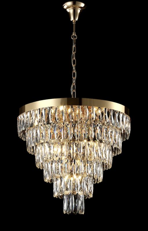 Люстра Crystal Lux ABIGAIL SP-PL15 D620 GOLD/TRANSPARENT