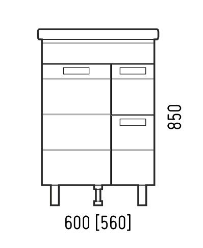 Тумба под раковину Corozo Денвер SD-00000530 60 см фото 2