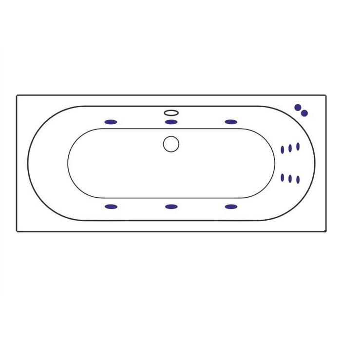 Акриловая ванна Excellent Oceana WAEX.OCE18.LINE.CR 180x80 с г/м, хром