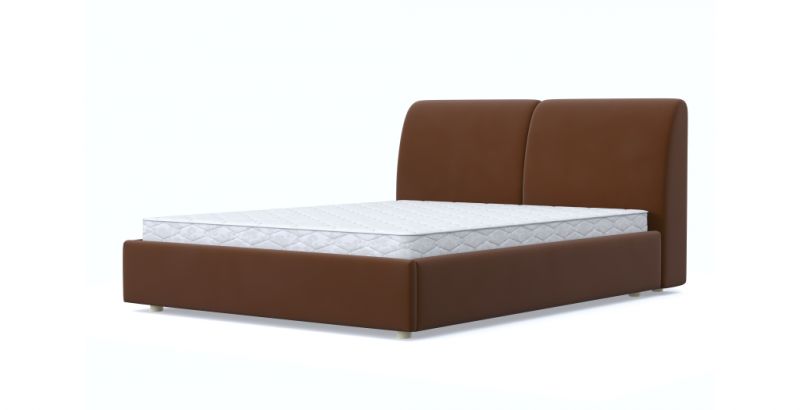 Кровать ARSKO мебельная компания Бекка 160x200 коричневый велюр  BD-2866082