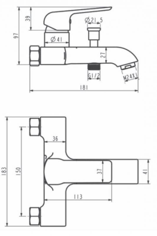 Смеситель для ванны ESKO Dublin DB 54