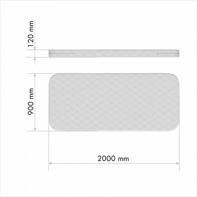 Матрас Ellipsefurniture для дивана-кровати KIDI soft кокос/eco-foam 12 см (90*200 см) KD030101050401 фото 4