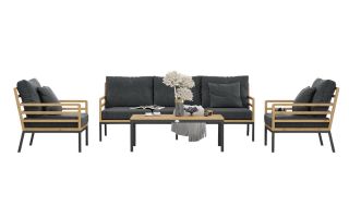 Лаунж зона Gardenini Premium PatioCalma long (диван трехместный, кофейный столик, кресло 2 шт.) BD-3148636