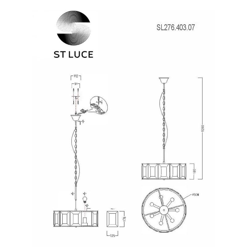 Люстра подвесная PELTRO SL276.403.07