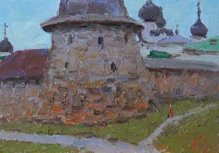 Картина "Башня Соловецкого монастыря" Игорь Панов