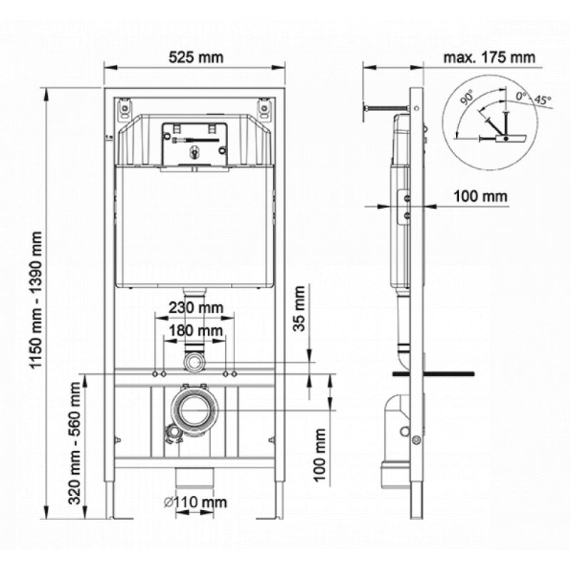 Инсталляция для унитаза BERGES NOVUM 040254, кнопка F4 Soft Touch механика, белая фото 7