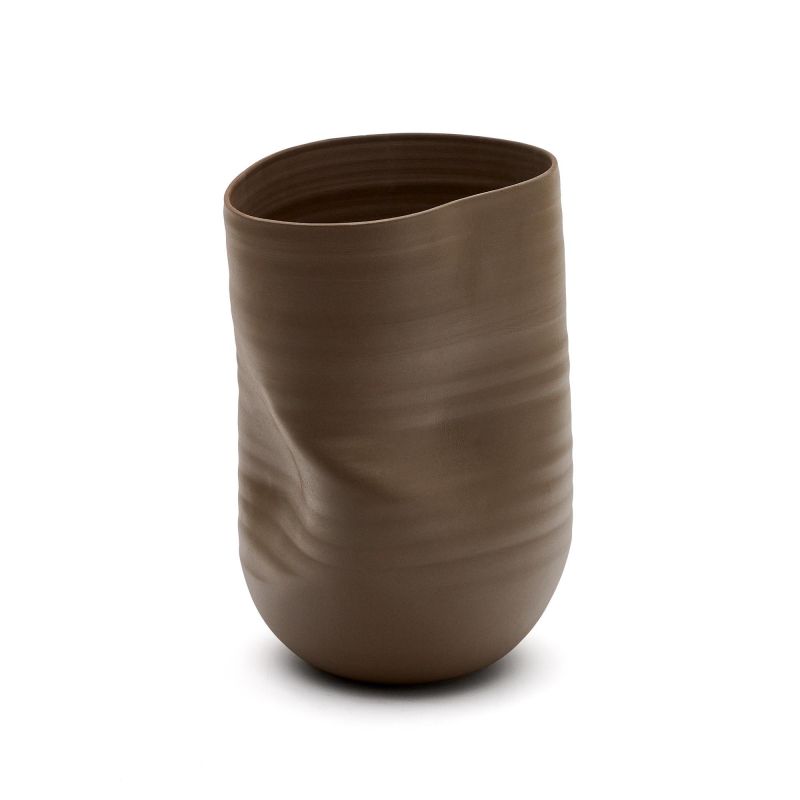 Темно-коричневая керамическая ваза La Forma (ex Julia Grup) Macarelleta BD-2860423 Ø 32 см