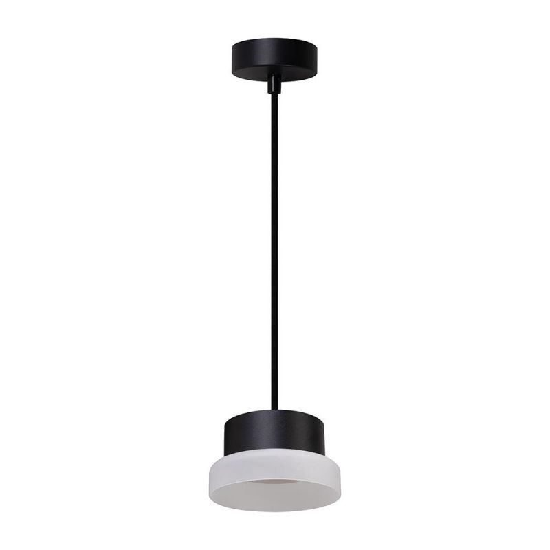 Светильник потолочный Feron Barrel HL4608 OPAL levitation 12W, 230V, GX53, черный, на подвесе 1,7 м 51687 фото 1