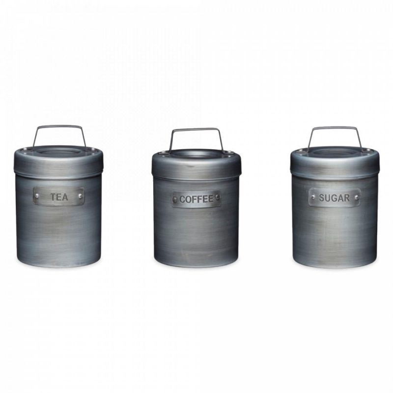 Набор 3-х банок для хранения Kitchen Craft Industrial Kitchen серый BD-3143658 фото 1