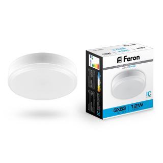 Лампа cветодиодная Feron 12W GX53 6400K 25868