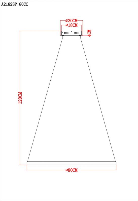 Люстра подвесная Arte Lamp ORIONE 80W LED 3000-6000К (теплый, белый, холодный) A2182SP-80CC фото 5