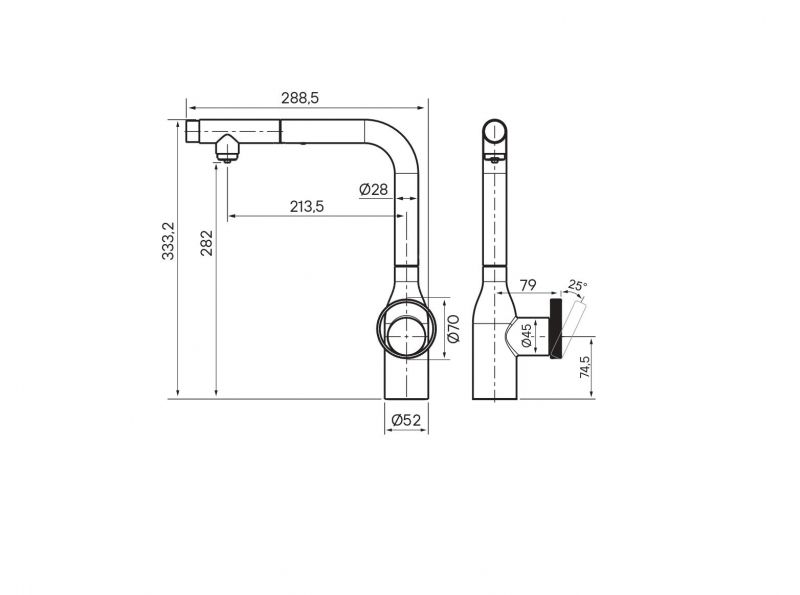 Смеситель для кухни Paulmark Urban Ur213104-B, беретта