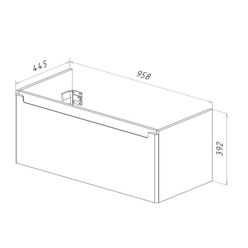 Тумба под раковину подвесная Lemark BUNO MINI LM05BM100T, 100 см