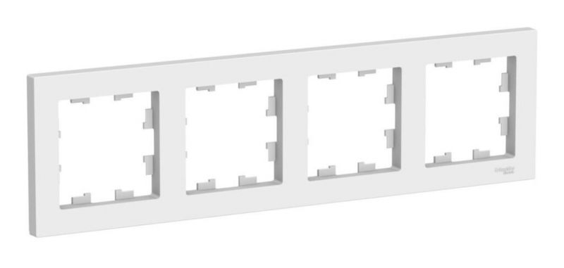 Рамка 4 поста Systeme Electric ATLASDESIGN, лотос, BD-3021035