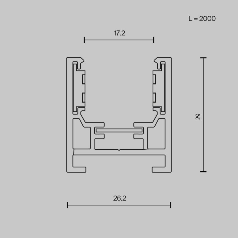 Шинопровод накладной Maytoni Busbar trunkings Exility TRXM034-412B