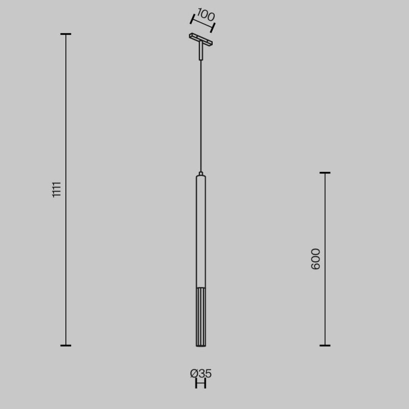 Трековый подвесной светильник Maytoni Focus Led TR179-1-5WTW-M-B