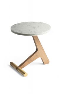 Стол Nomon PUNTERO TABLE (орех/мрамор Calacatta/латунь) BD-3115435