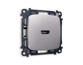 Комплект механизма розетки HDMI 2.0 Ambrella Volt OMEGA Сталь матовый 40V/500mA 2.0GHz 5-18Gbit/s (OP5140, VM222) MO514010