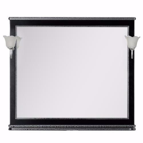 Зеркало Aquanet Валенса 110 180296 черный кракалет/серебро