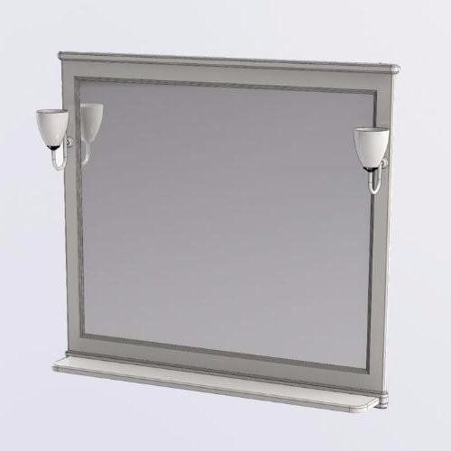 Зеркало Aquanet Валенса 110 180296 черный кракалет/серебро