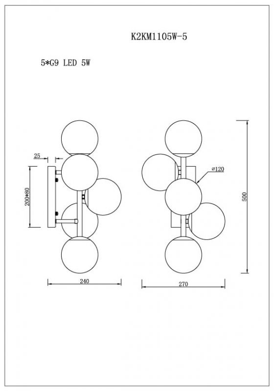 Бра Garda Decor BD-1118736