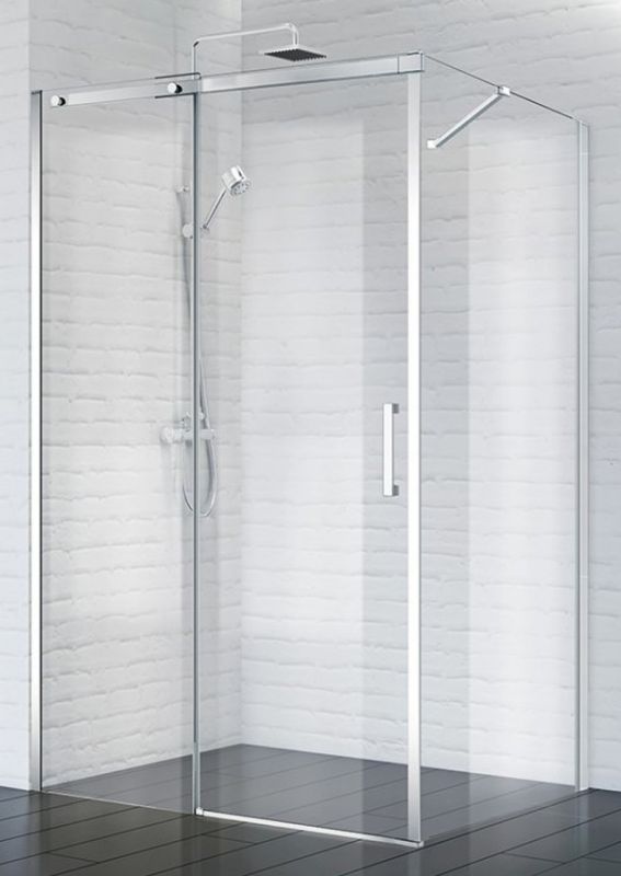 Душевой уголок BelBagno ACQUA-AH-1-120/80-C-Cr, профиль хром, стекло прозрачное фото 1