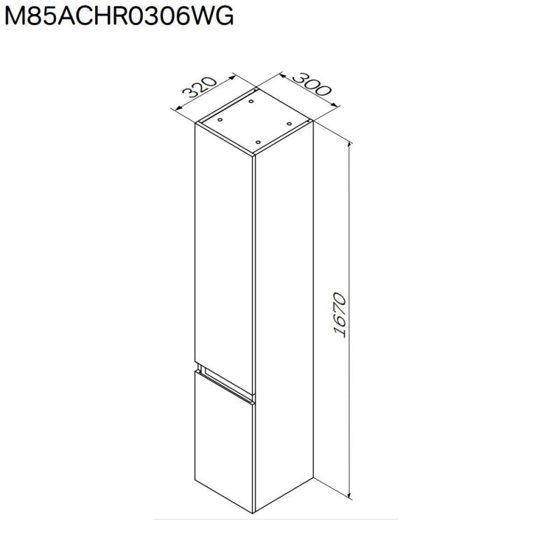 Пенал подвесной AM.PM X-Joy M85ACHR0306WG R