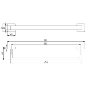 Держатель для полотенец Paini Dax-DaxR 84CR001 35 см