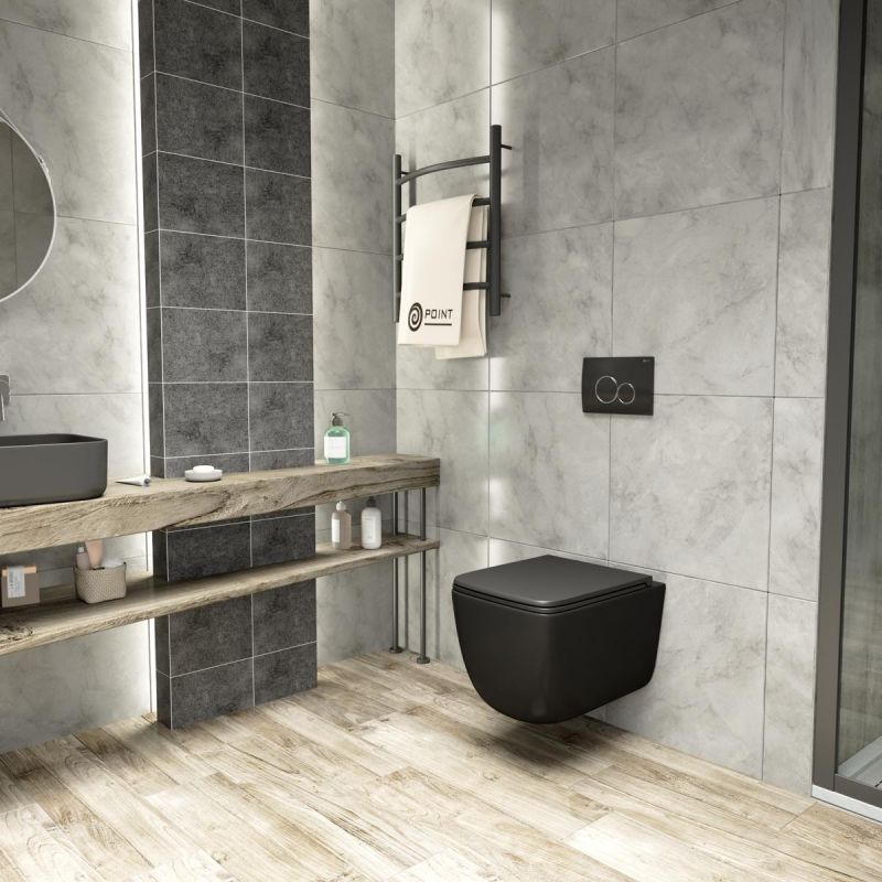 Унитаз Point Меркурий PN41831BM черный матовый, с микролифтом фото 8