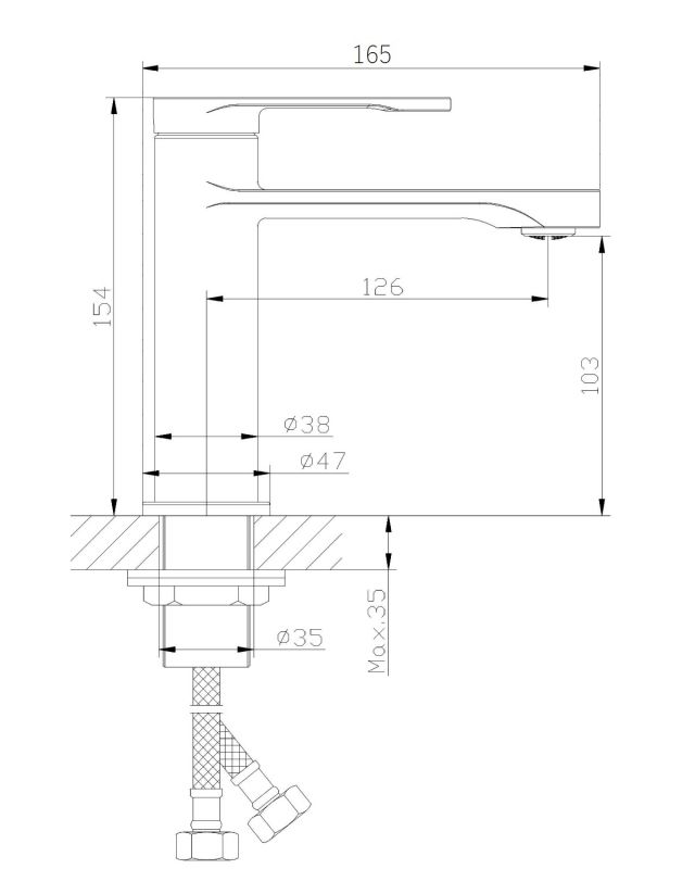 Смеситель для раковины Orange VESPER M10-021cr хром фото 2