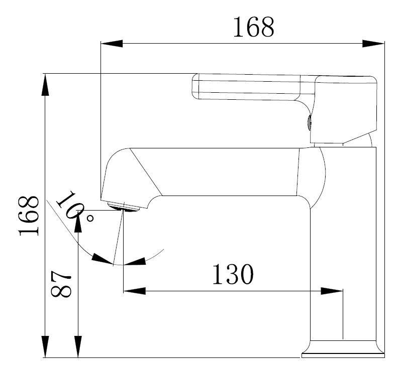 Смеситель для раковины VODA Column CLM26M