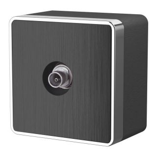 ТВ-розетка оконечная Gallant (графит рифленый) Werkel W5083004