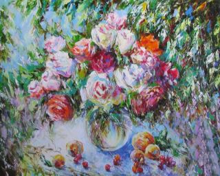 Картина "Вишни и персики" Светлана Круглова