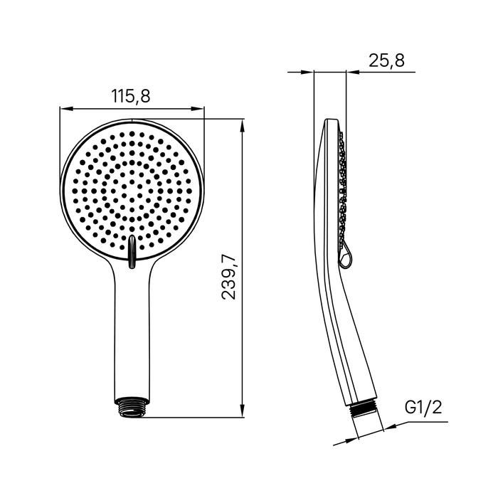 Лейка для душа Iddis Optima Home OPH3F0Wi18 белая матовая фото 3