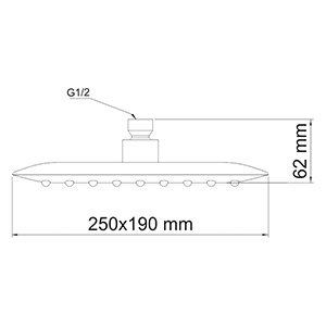 Верхняя душевая насадка WasserKRAFT A031