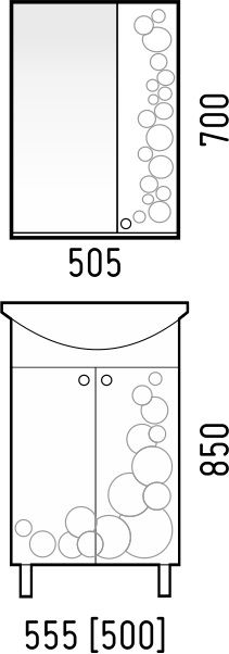 Зеркальный шкаф Corozo Орфей SD-00000299 50х70 см