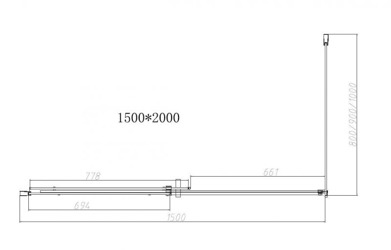 Душевой уголок Vincea Dice VSR-4D8015CLB 1500*800 черный фото 4