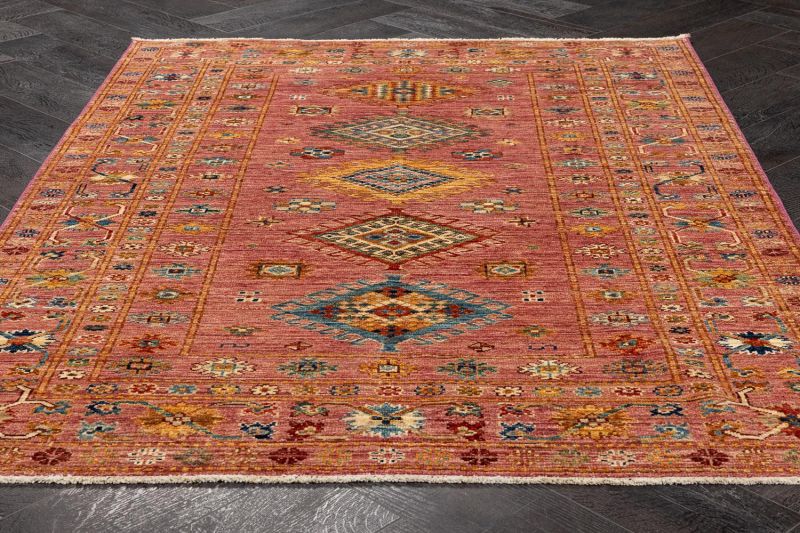 Пакистанский ковер из шерсти Carpet «KAZAK ROYAL» 227754-PUR-PUR 129 x 183 см фото 7