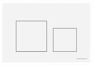 Кнопка смыва Ceramica Nova Balance/Square CN12-002W, белая глянцевая