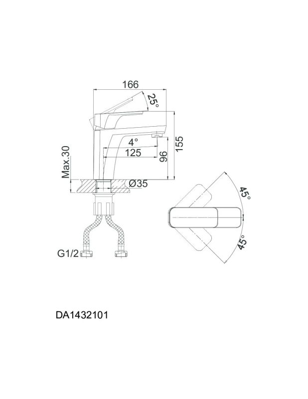 Смеситель для раковины D&K Berlin Technische DA1432115 фото 2