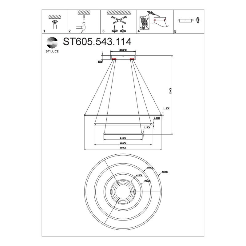 Подвесной светильник ST Luce ST605 DOWN ST605.543.114